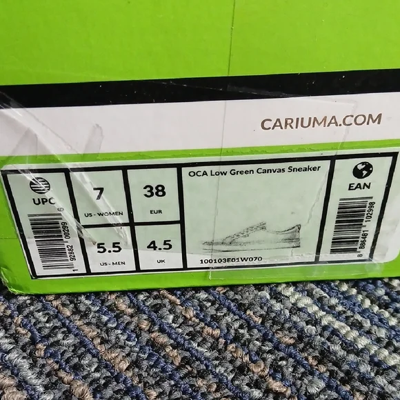 NIB Cariuma OCA Low Green Canvas Womens 7 - Picture 9 of 9